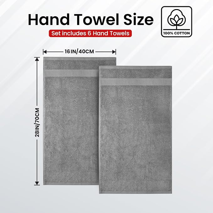 Infinitee Xclusives Gray Hand Towels - Image 3