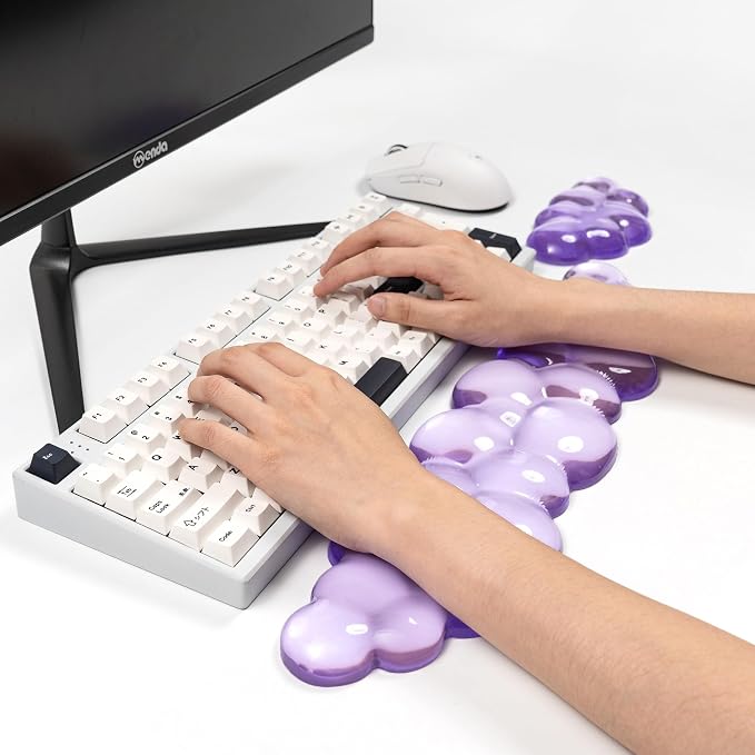 Purple Cloud Wrist Rest Set, Gel Wrist Rest - Image 3