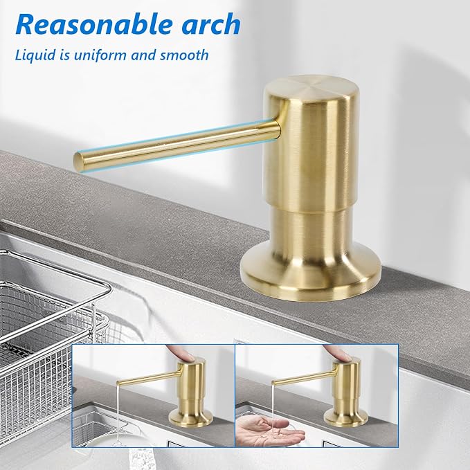 Soap Dispenser for Kitchen Sink Built in Sink Soap Dispenser, Countertop Soap - Image 2