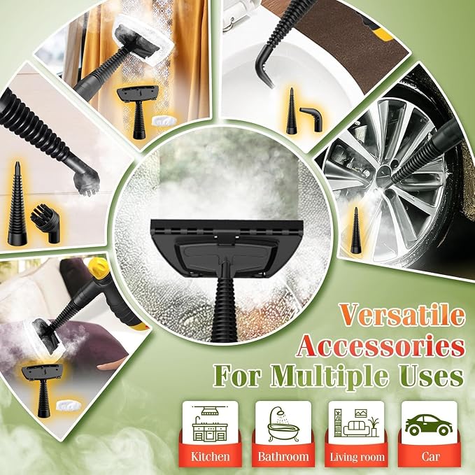 Handheld Pressurized Steam Cleaner, 1050W Multi-Surface Steamer - Image 7