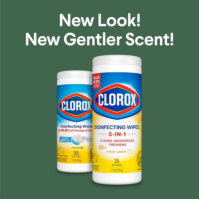 Clorox Disinfecting Cleaning Wipes, Bleach Free, Crisp Lemon - Image 2