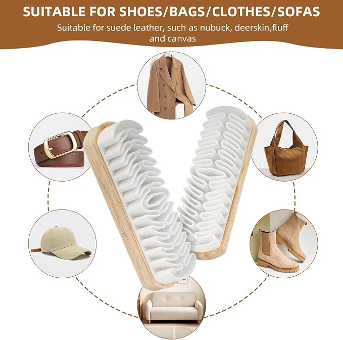 Suede Cleaner Brush 2 Pack, Gentle Daily Care Brush - Image 7