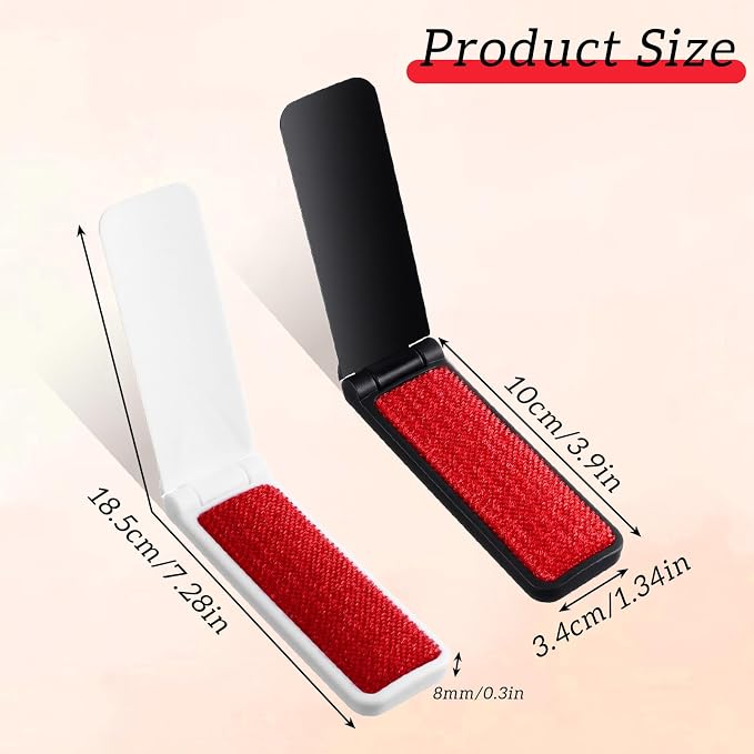 8PCS Mini Lint Brushes, Portable Foldable Lint Brush - Image 2