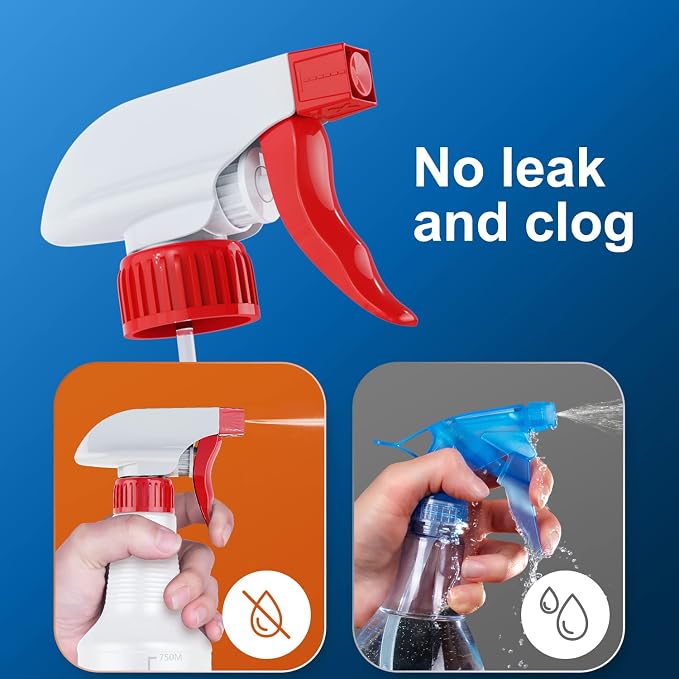 Veco Spray Bottle with Measurements and Adjustable Nozzle, HDPE Plastic Spray - Image 4