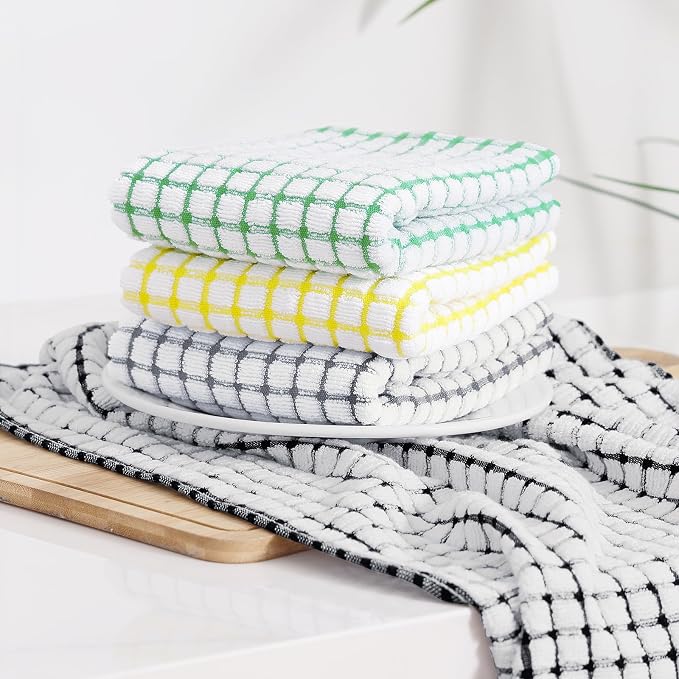 Kitinjoy Cotton 12 Pack Terry Kitchen Towels, 16 x 25 Inches Super Soft and - Image 7