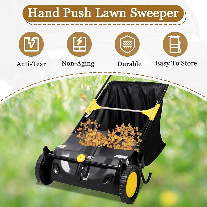 21 Inch Lawn Sweeper Push Hand Powered - Image 3