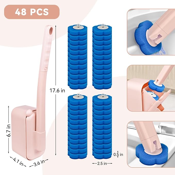 Disposable Toilet Brush Toilet Bowl Cleaner, Toilet Cleaning Supplies, Toilet - Image 2