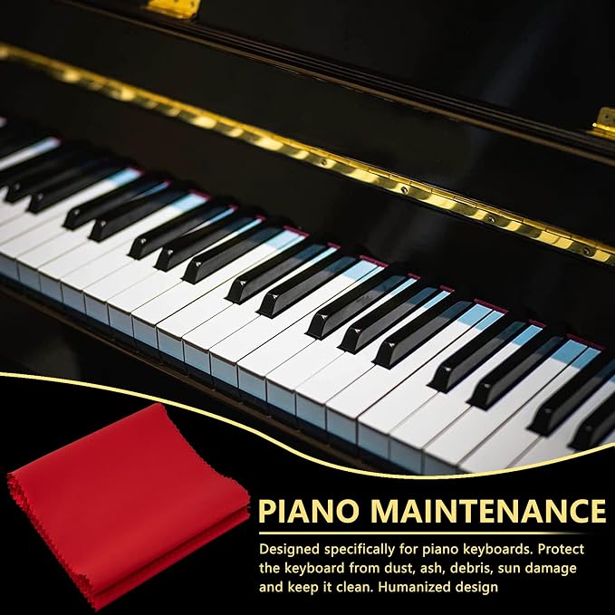 88 Keys Piano Keyboard Red Dust Cover - Image 5