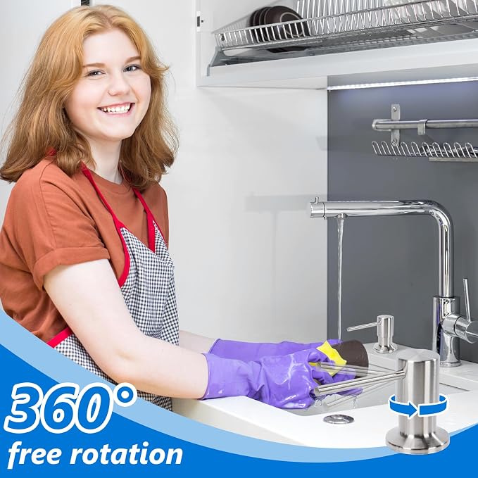 Soap Dispenser for Kitchen Sink Built in Sink Soap Dispenser, Countertop Soap - Image 3