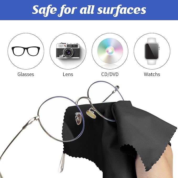 Leelosp 300 Pcs Glasses Cleaning Cloth Microfiber Glasses Wipes Assorted Colors - Image 3