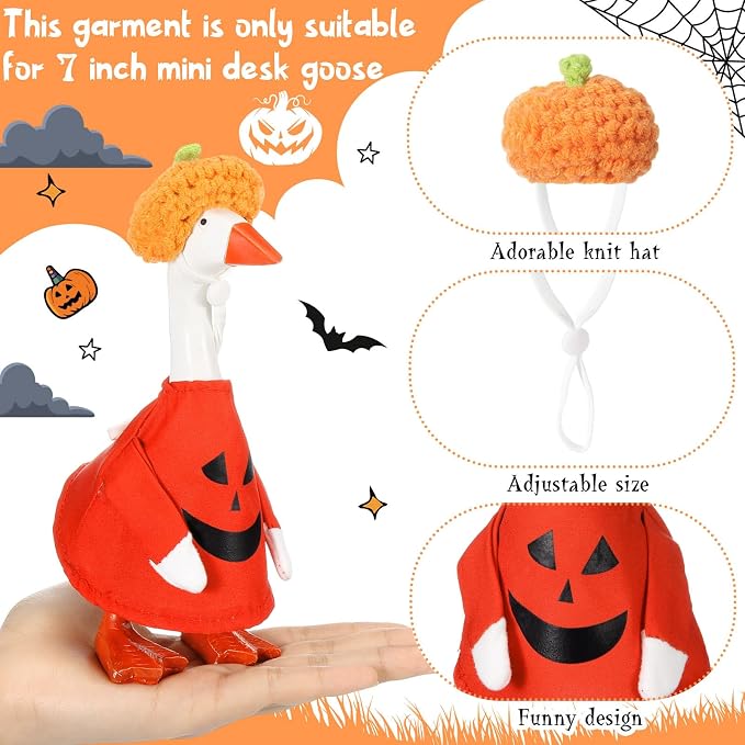 Abbylike Thanksgiving Mini Desk Goose Outfits 7 Inch Magnetic Silly Goose - Image 3