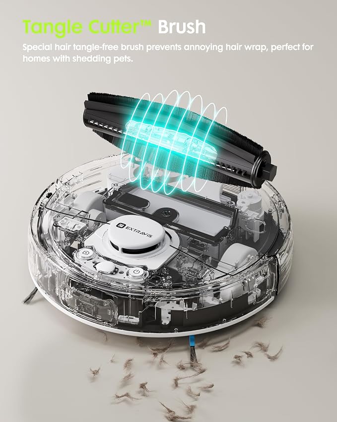 V5 Robot Vacuum and Mop, 8500Pa Suction, Laser Navigation, Self-Emptying - Image 3
