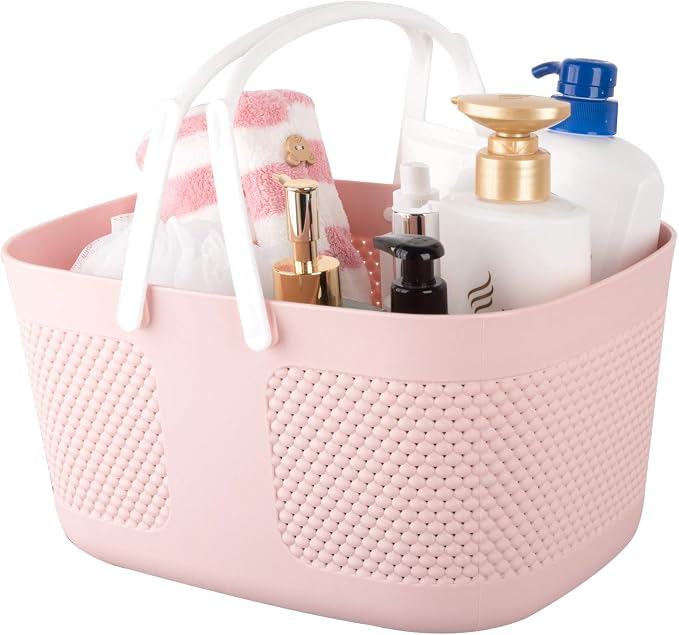 Shower Caddy Basket, Portable Large Capacity Thickened Plastic Organizer by rejomiik