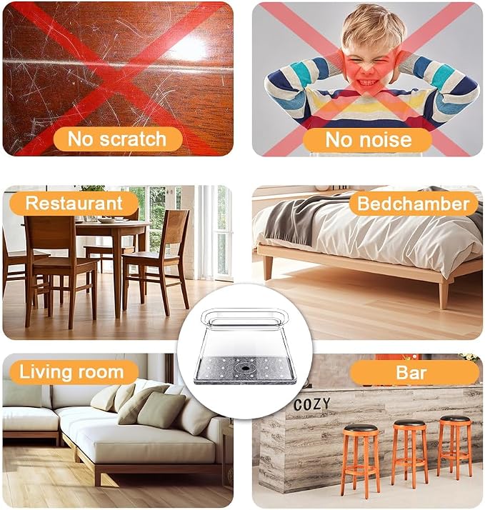 32 Pcs Rectangle Chair Leg Protectors - Image 5