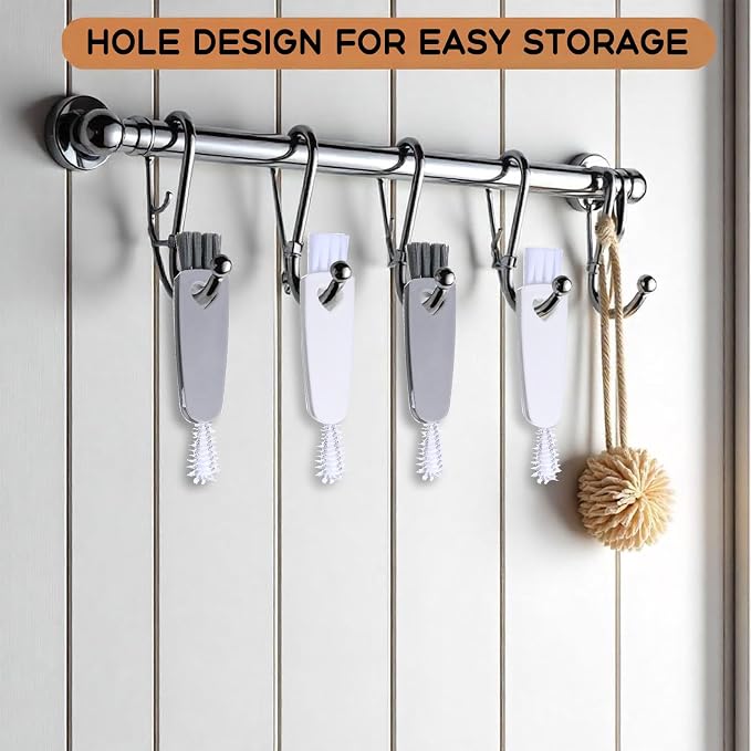 4Pcs 3 in 1 Cup Lid Cleaning Brush, Crevice Cleaning Brush Set Mini - Image 5