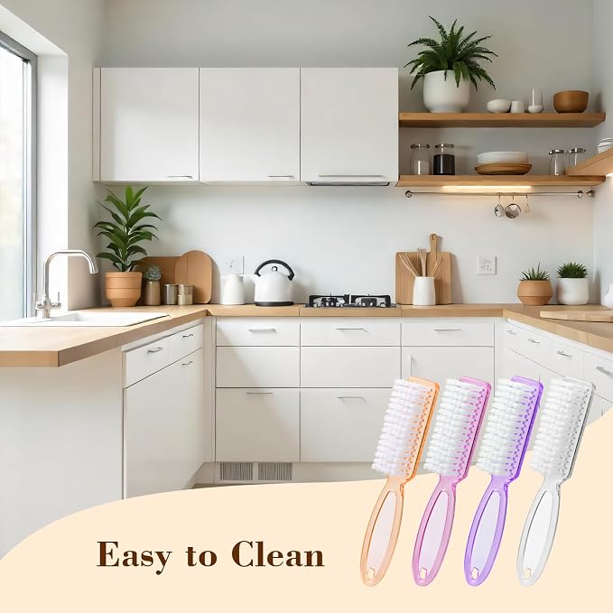 Nail Brush for Cleaning Fingernails, Larbois 4 Pack Deep Cleaning Fingernail - Image 5
