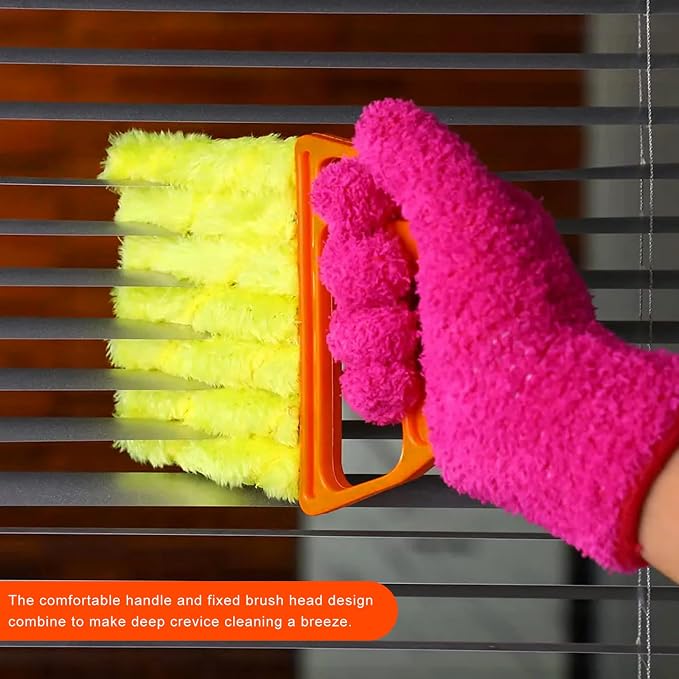 4 PCS Blind Cleaner Duster Tool, 7 Finger Handheld Window Shutters Duster - Image 4