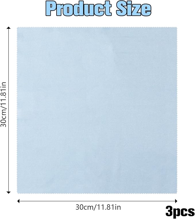 3 PCS Instruments Cleaning Cloths 11.8x11.8inch Microfiber Polish Cloth - Image 2