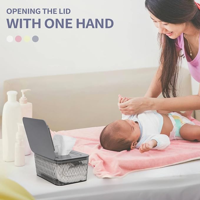 Wipes Dispenser, One-Handed Operation Wipe Holder - Image 4