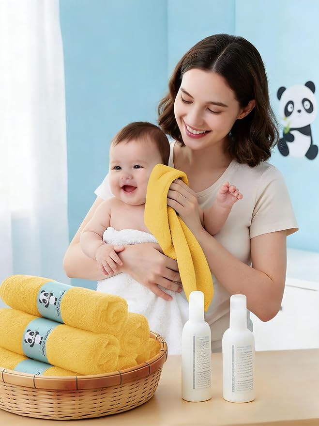 HIPHOP PANDA Baby Washcloths, Rayon Made from Bamboo - Image 3