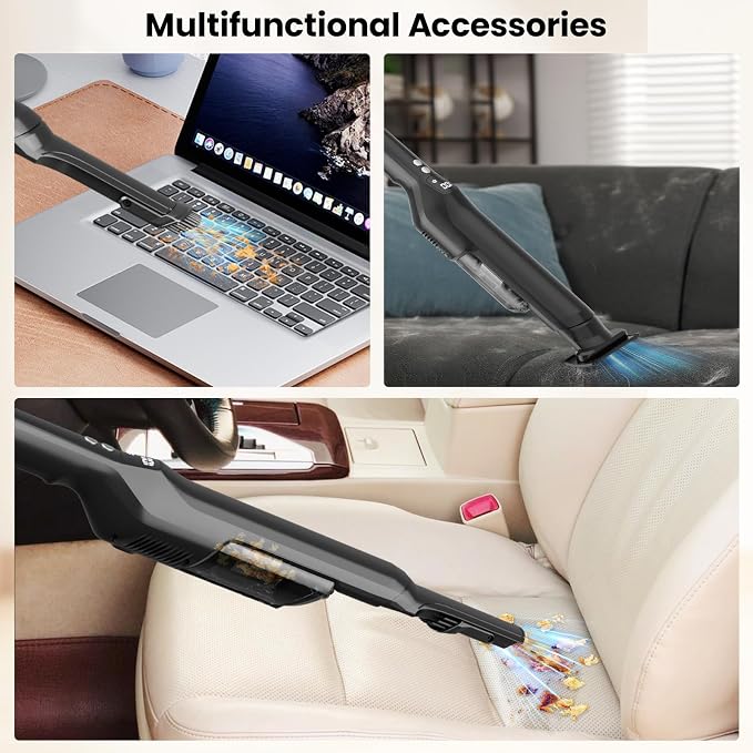 Cordless Handheld Vacuum, 24Kpa Strong Suction Car Vacuum - Image 3