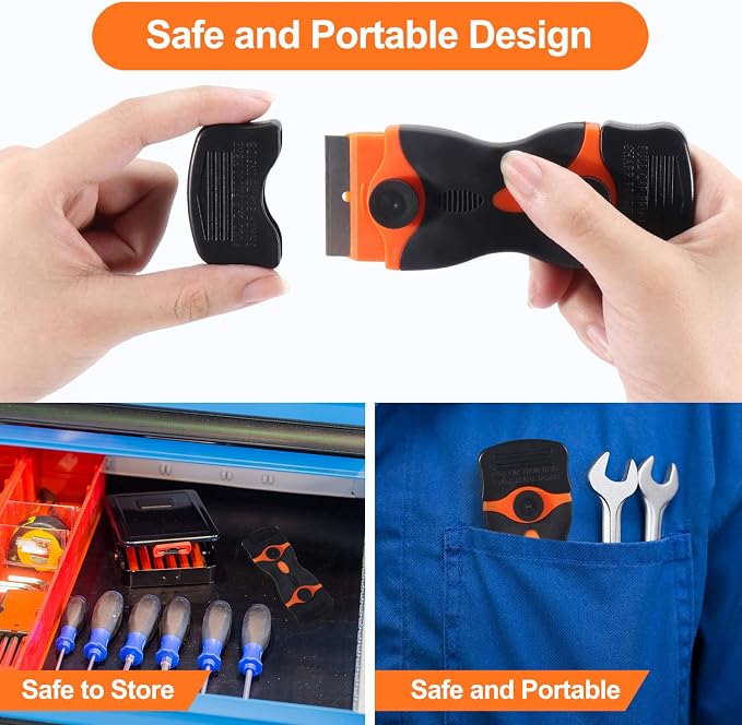 2PACK Razor Blade Scraper, 2-in-1 Scraper Tool - Image 6