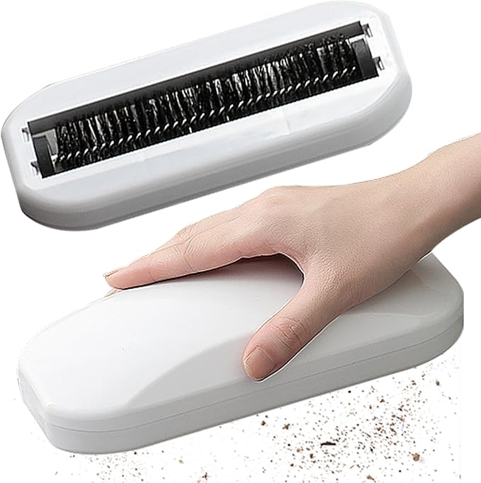 Crumb Sweeper 2Pcs Handheld Rolling Ergonomic PP Bristle Nutshell Crumb Brush by Nirelief