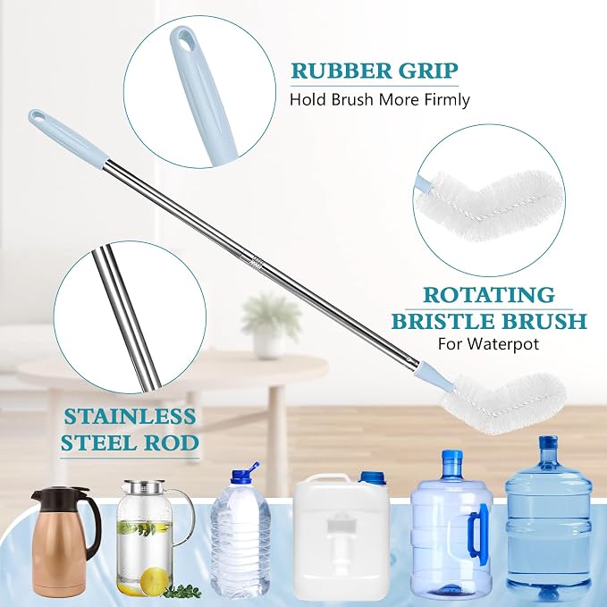 3 Gallon and 5 Gallon Water jug Cleaning Brush, Extra Long Water Bottle Carboy - Image 3