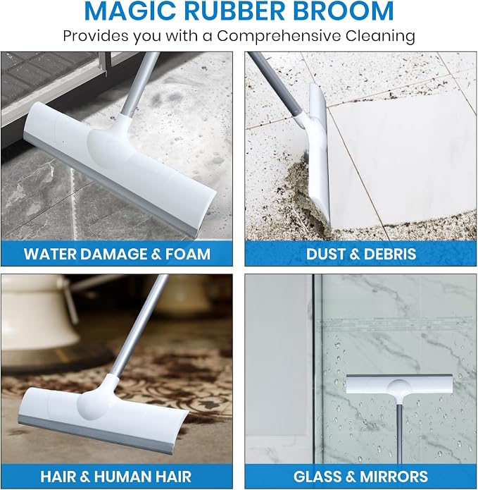 Magic Rubber Broom, Sweep and Squeegee Multifunction Household Cleaning Broom - Image 6