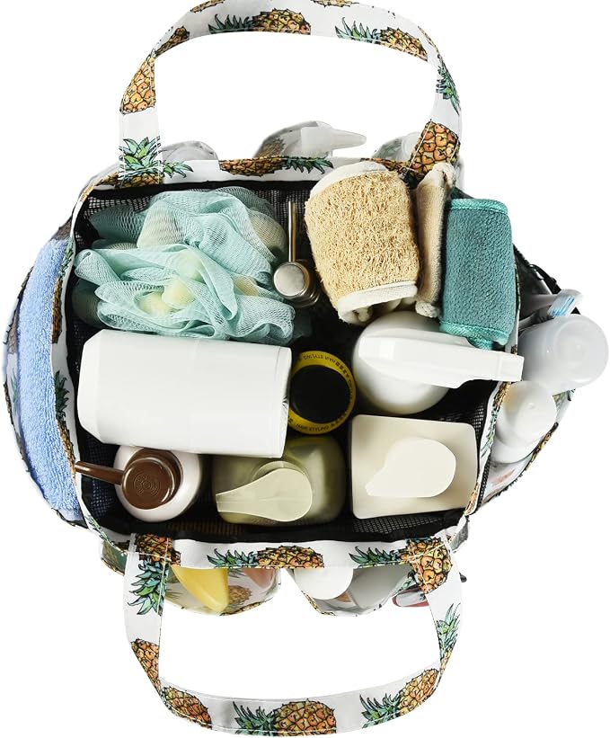 Haundry Portable Mesh Shower Caddy Bag, Large Basket Organizer - Image 3