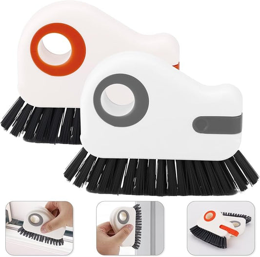 2pcs Crevice Cleaning Brush, Hard Bristle Window Track Cleaning Tools 2 in 1 by PEUTIER
