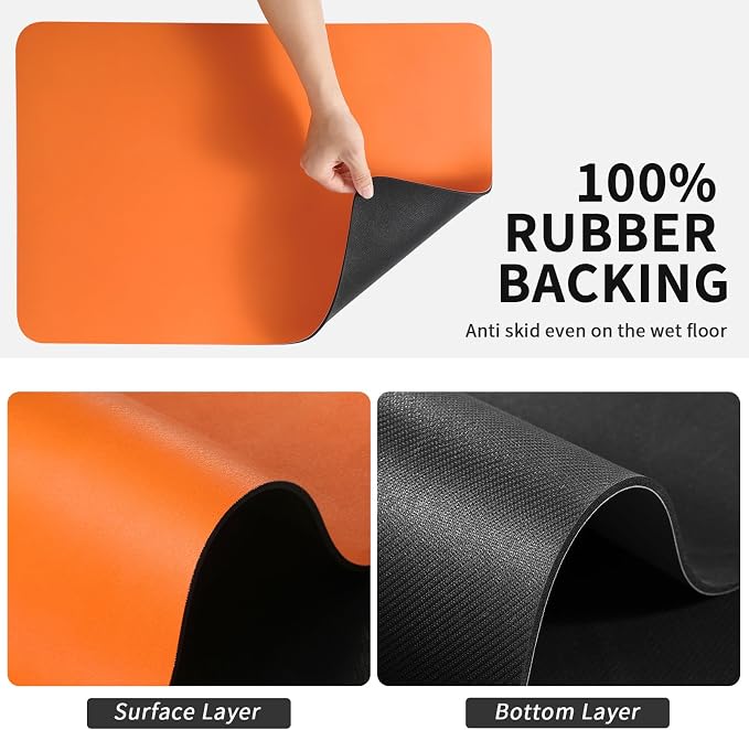 Dish Drying Mat for Kitchen Counter, Heat Resistant Drainer Mats - Image 5