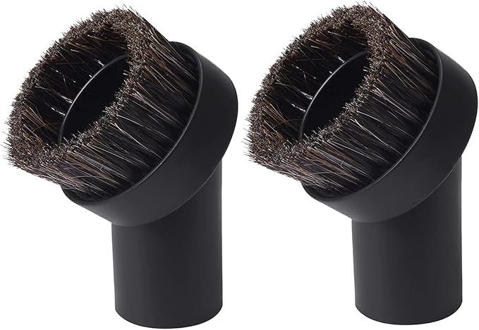 2PCS Black Round Vacuum Brush 1.25" Horse Hair Dust Brush 1 1/4" Vacuum Cleaner by HCJspring