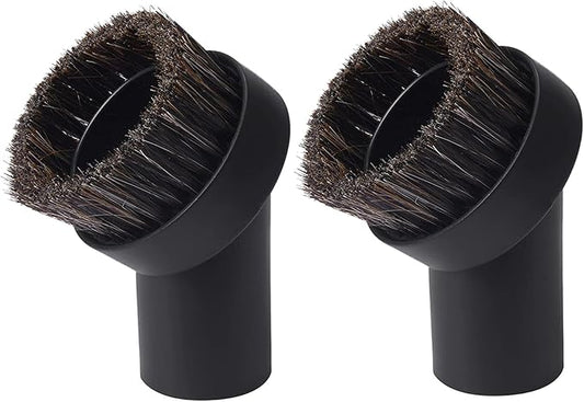 2PCS Black Round Vacuum Brush 1.25" Horse Hair Dust Brush 1 1/4" Vacuum Cleaner by HCJspring