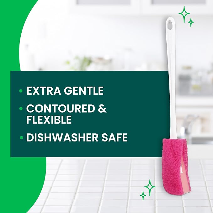 Scotch-Brite Water Bottle Scrubber, Safe On Glass, Plastic and Stainless Steel - Image 3