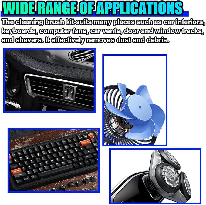 10PCS Car Detailing Brush Kit, Nylon Anti-Static Car Interior Cleaning Tools - Image 5