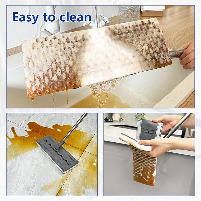 Mops Pad for Floor Cleaning, Magic Sponges Eraser Cleaning Mop Pads Refills - Image 4