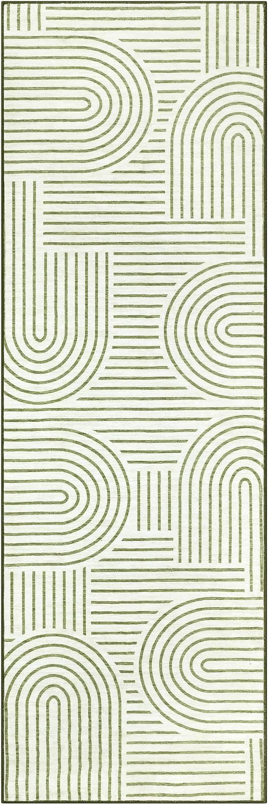 Modern Rug 2.5x8 Runners for Hallways, Abstract Kitchen Runner Rugs Non Slip - Image 4