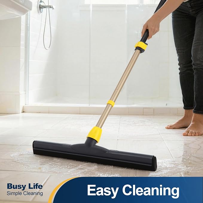 Yocada Floor Squeegee Scrubber Adjustable Telescopic Pole Heavy Duty Household - Image 7