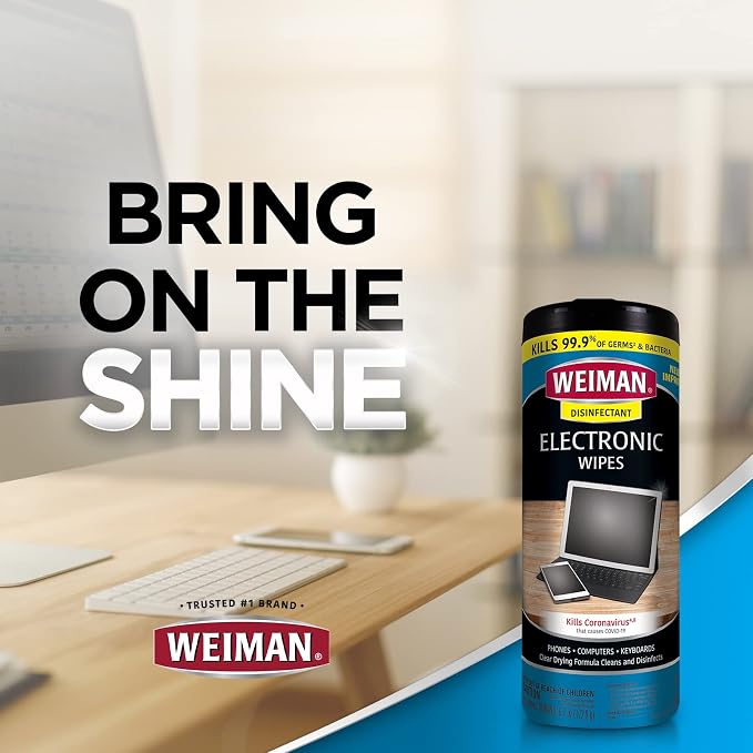 Weiman Electronics & Screen Disinfecting Wipes - Image 8