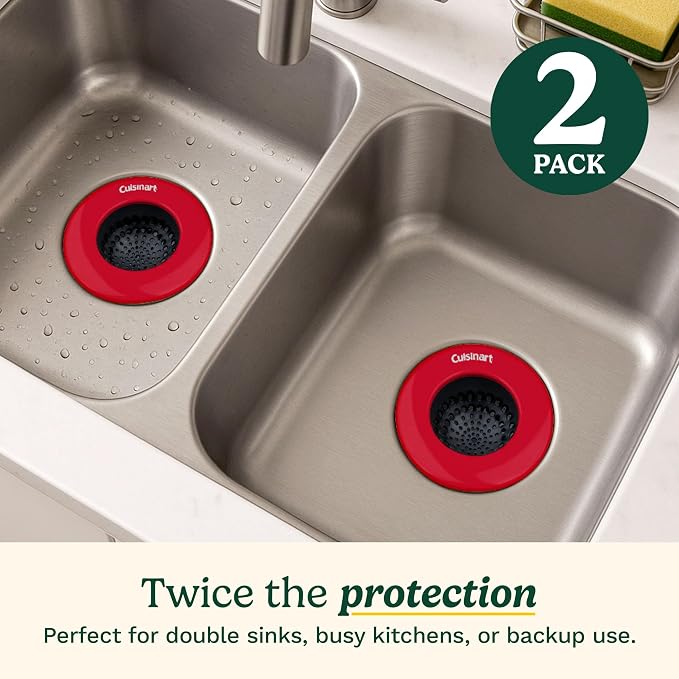 Cuisinart Sink Strainers- 2 Pack Kitchen Sink Drain Strainer & Food Catcher - Image 3