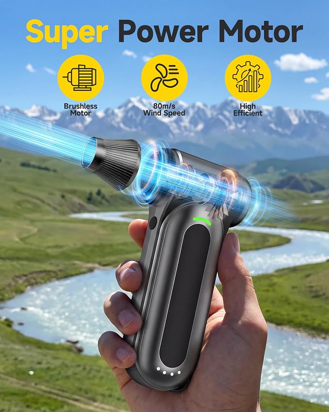 Electric Compressed Air Duster, 170000RPM High-Speed Cordless Air Blower - Image 2