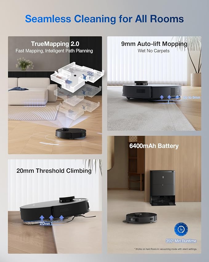 ECOVACS DEEBOT T30S PRO Robot Vacuum and Mop, TruEdge Adaptive Edge Mopping - Image 8