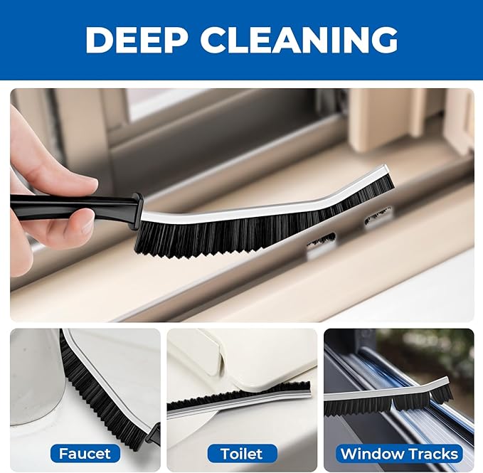 Crevice Cleaning Brushes, Serrated Cleaner Scrub Brush Tool - Image 4