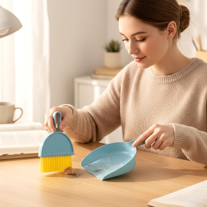 9pcs mini Broom and Dustpan Set Small Broom and Dustpan Set - Image 5