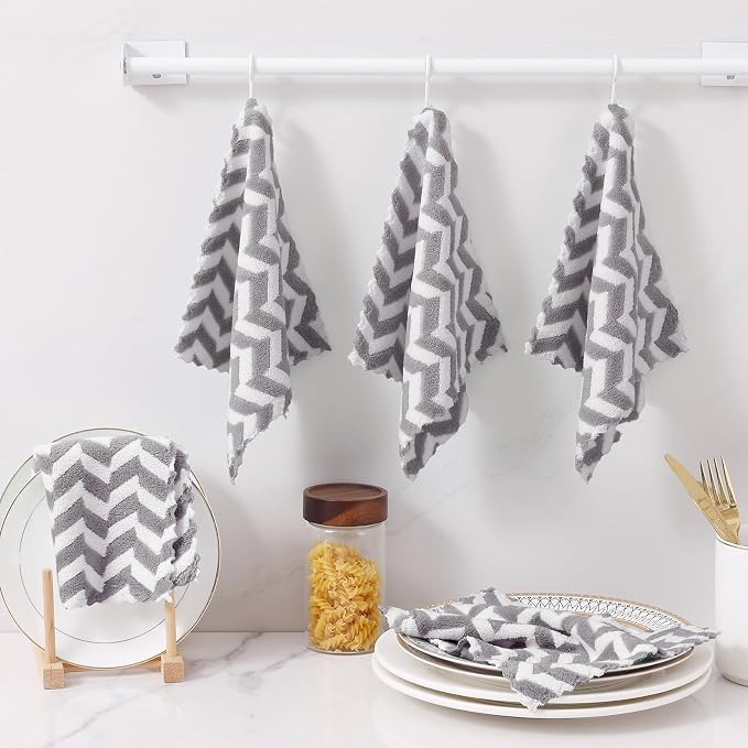 Homaxy 12 Pack Kitchen Dish Cloths, Ultra Soft and Absorbent Dish Towels - Image 6