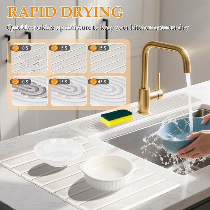 2-in-1 Stone Drying Mat Kit – Faucet Mat - Image 2