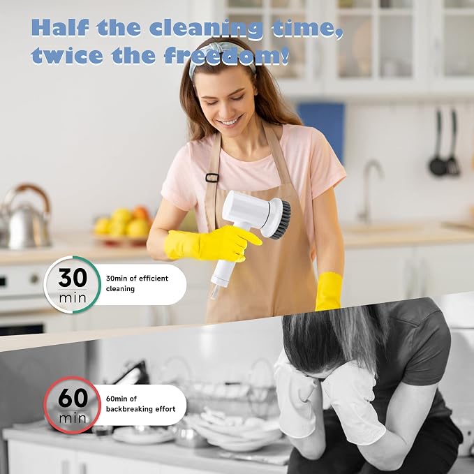 Electric Spin Scrubber Cordless Power Cleaning Brush - Image 6
