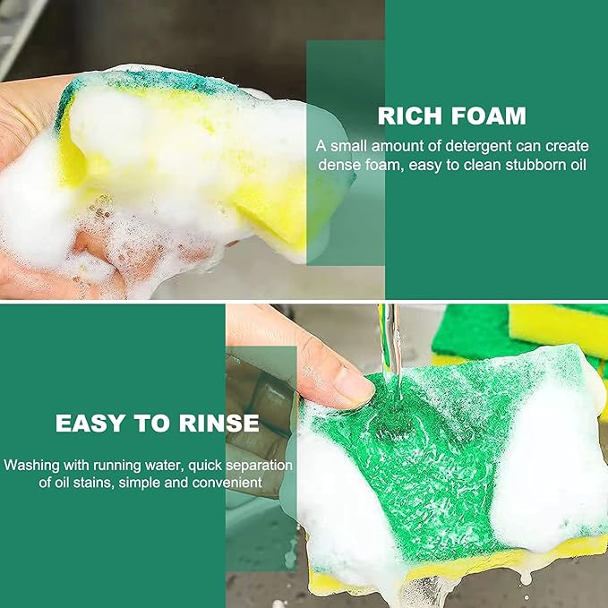 Individually Wrapped Sponges, Kitchen Dishwashing Sponge Bulk, Non Scratch - Image 4