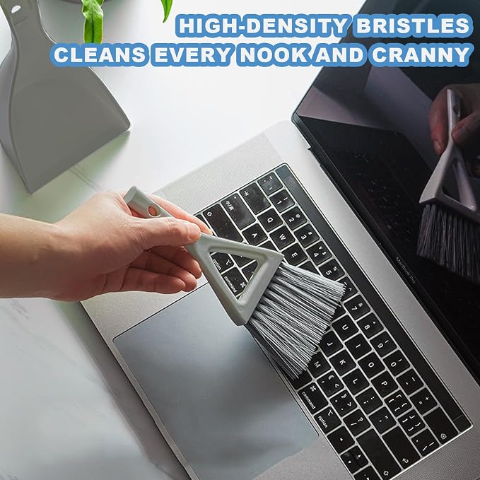 Dust Pan Broom Brush Dustpan -Mini Broom and Dustpan Combo Set, Handheld - Image 2